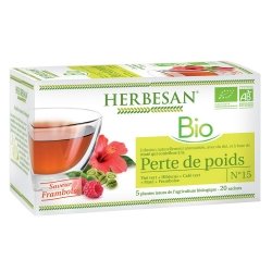 Herbesan Infusion Perte de Poids Saveur Framboise n°15 20 sachets