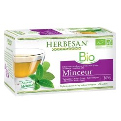 Herbesan Infusion Thé Vert Minceur Bio 20 Sachets